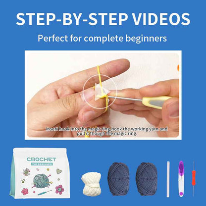 DIY wool knitting kit elephant toy doll tool kit