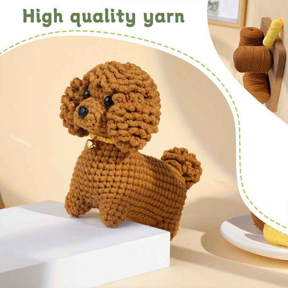 Teddy dog handmade doll weaving kit