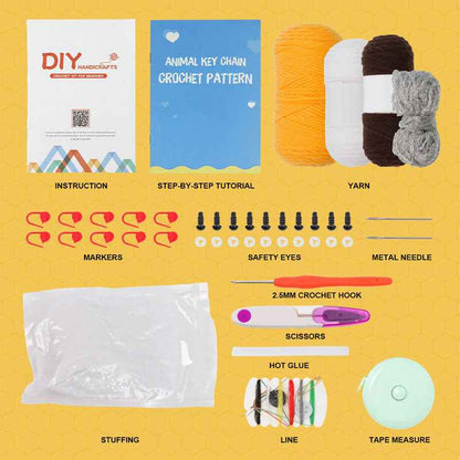 DIY Knitting Kit Yarn Ball Honeycomb Doll Ornaments