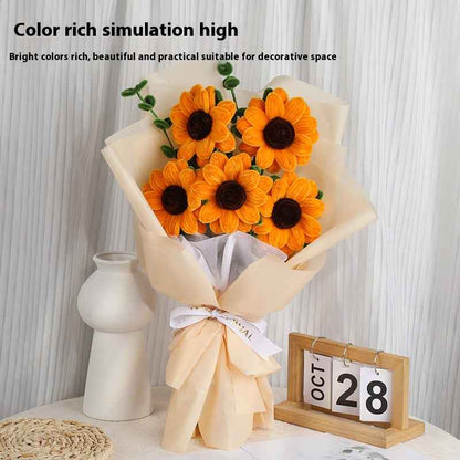 Sunflower twisted stick Bouquet Handmade Material Pack DIY weaving kit