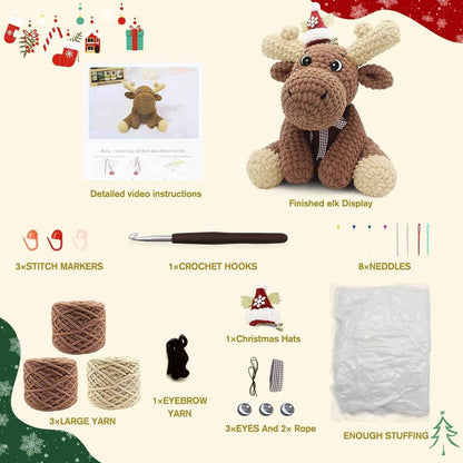 Calf Doll DIY Handmade Crochet Yarn Knitting Kit