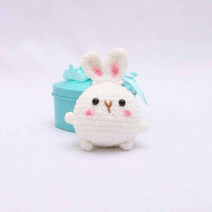 Cute Little Crochet Rabbit Hanging Ornament Weaving finished product