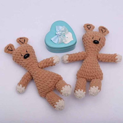 Cute Little Crochet Teddy Bear Weaving finished product