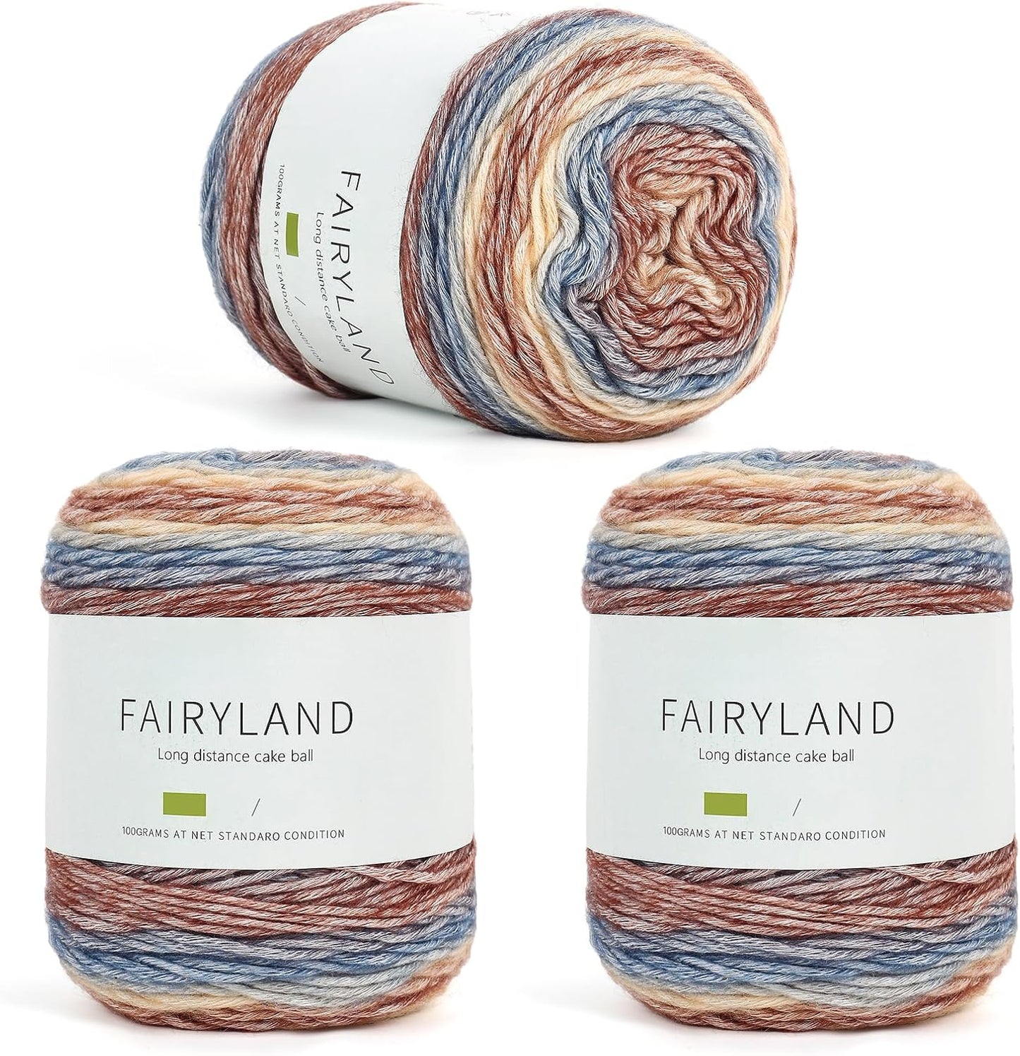 Cake Yarn for Crocheting 3 Skeins Gradient Cake Yarn (3.52 oz)  (267 Yards)