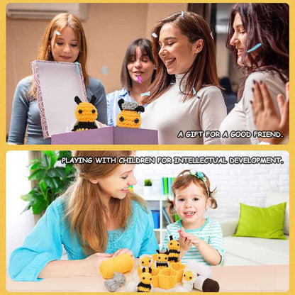 DIY Knitting Kit Yarn Ball Honeycomb Doll Ornaments
