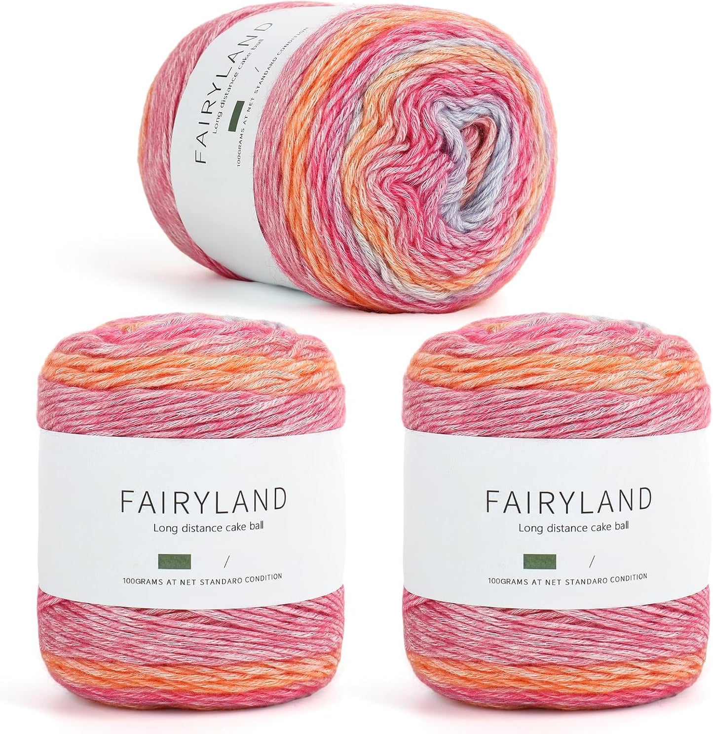 Cake Yarn for Crocheting 3 Skeins Gradient Cake Yarn (3.52 oz)  (267 Yards)