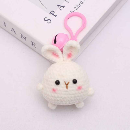 Cute Little Crochet Rabbit Hanging Ornament Weaving finished product
