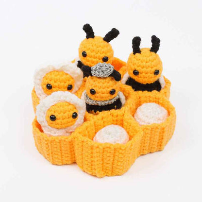 DIY Knitting Kit Yarn Ball Honeycomb Doll Ornaments