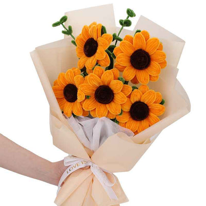 Sunflower twisted stick Bouquet Handmade Material Pack DIY weaving kit