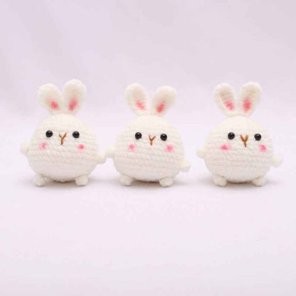 Cute Little Crochet Rabbit Hanging Ornament Weaving finished product