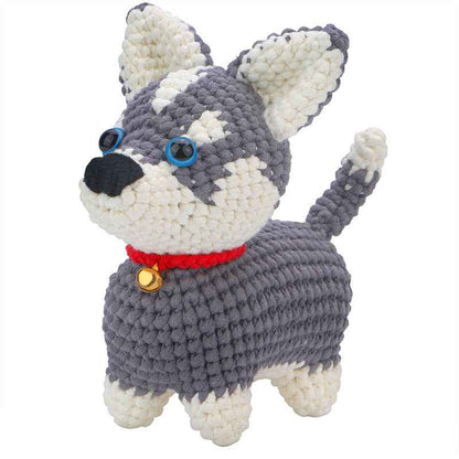 Husky crochet doll toy ornaments weaving kit