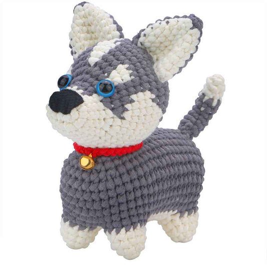 Husky crochet doll toy ornaments weaving kit