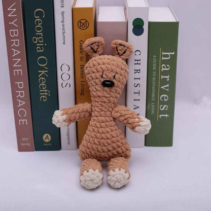 Cute Little Crochet Teddy Bear Weaving finished product