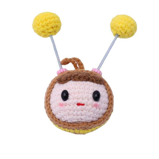 Cute Crochet Baby Doll with Antenna Weaving finished product