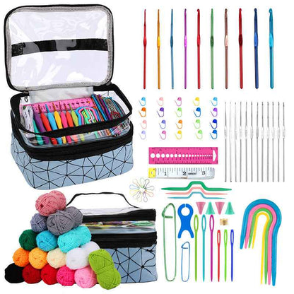 Crochet tool kit for beginners DIY wool knitting kit with complete tools