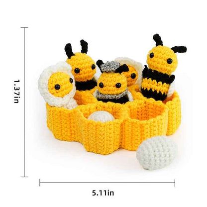 DIY Knitting Kit Yarn Ball Honeycomb Doll Ornaments