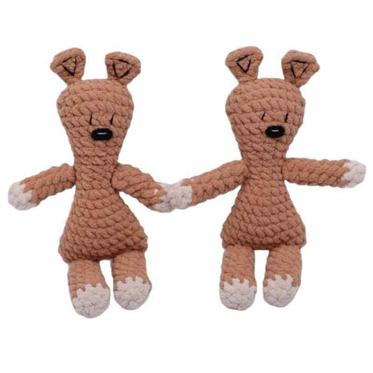 Cute Little Crochet Teddy Bear Weaving finished product