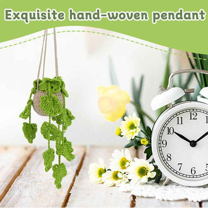 bud green hollow hanging basket decorative potted pendant weaving kit