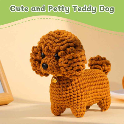 Teddy dog handmade doll weaving kit