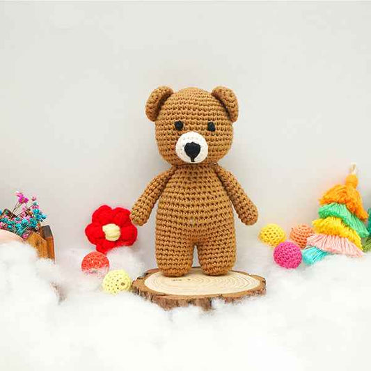 Knitted animal dolls
