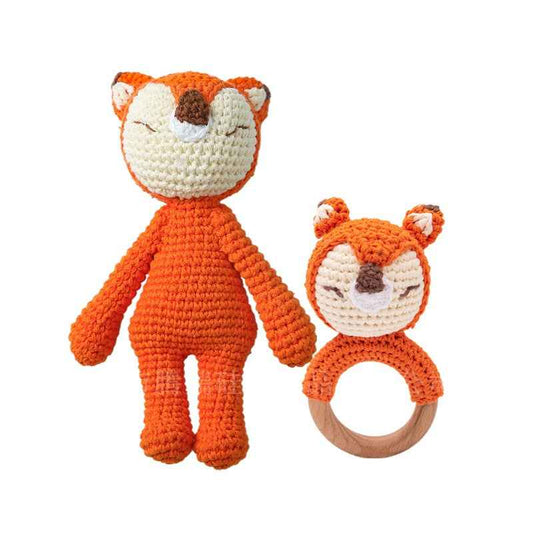 Knitted animal dolls finished products pure handmade